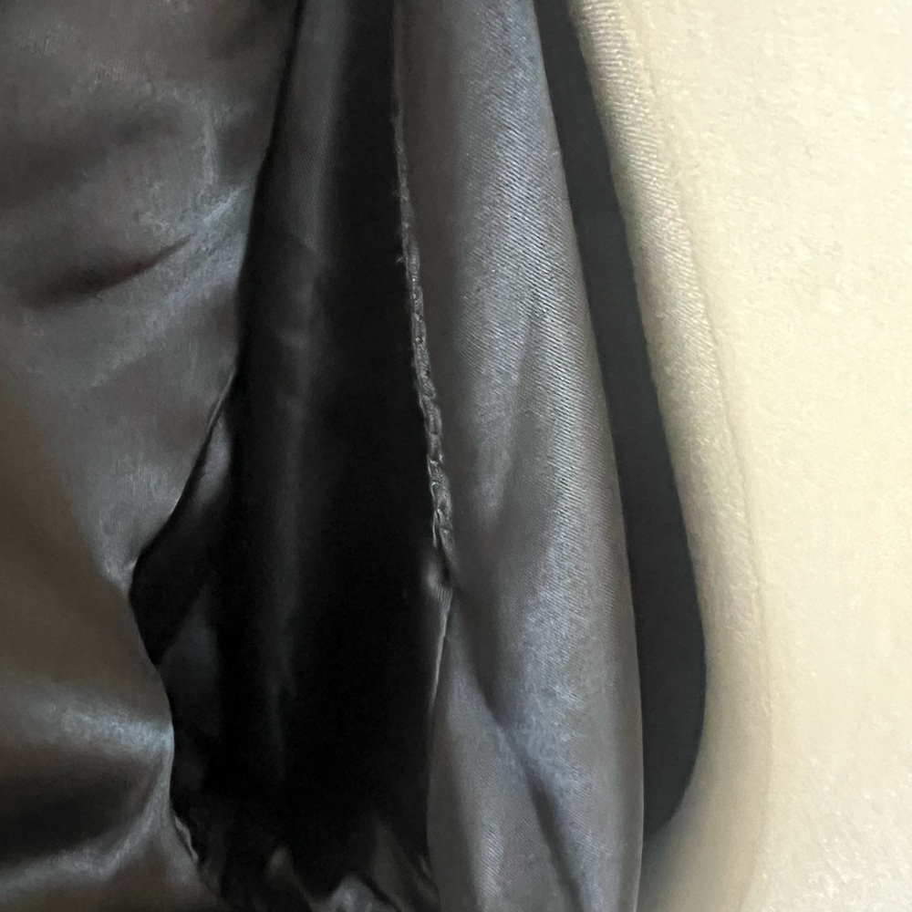 Vintage Black Cashmere Coat with Fur Collar - Picture 12 of 13